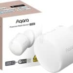 חיישן נוכחות רב־חיישני Aqara FP300 לצד אריזת המוצר