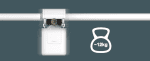 Aqara E1 Rod מותקן על מוט, המחשת עומס עד 12 ק״ג