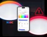 מסך יצירת אפקט דינמי באפליקציית Aqara Home לצד טבעת RGBIC של T1M