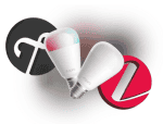 נורות Aqara LED Bulb T2 עם סמלי הפרוטוקולים Thread ו-Zigbee