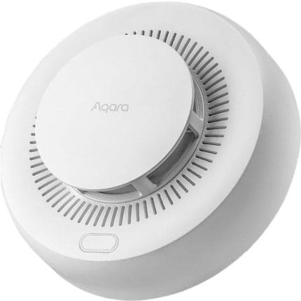 גלאי עשן חכם Aqara SD-S01D בצבע לבן עם לחצן השתקה ובדיקה עצמית