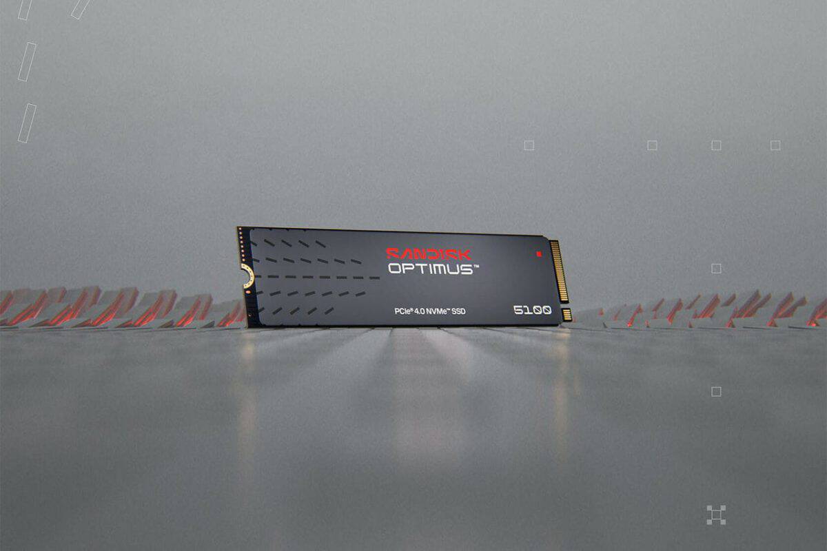 תמונת סטודיו רשמית של כונן Sandisk Optimus 5100