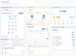 דשבורד Home Assistant לשליטה בתאורה, מיזוג, תריס ומערכת אזעקה, עם יומן, מזג אוויר ותזמונים